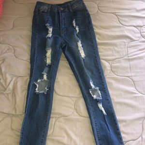 Fashionnova distressed skinny jean